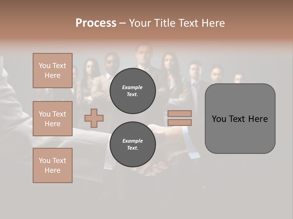 A Group Of Business People Shaking Hands PowerPoint Template