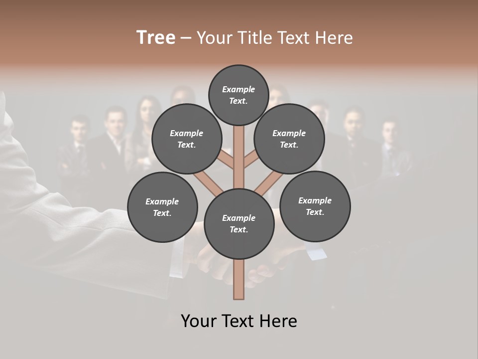 A Group Of Business People Shaking Hands PowerPoint Template