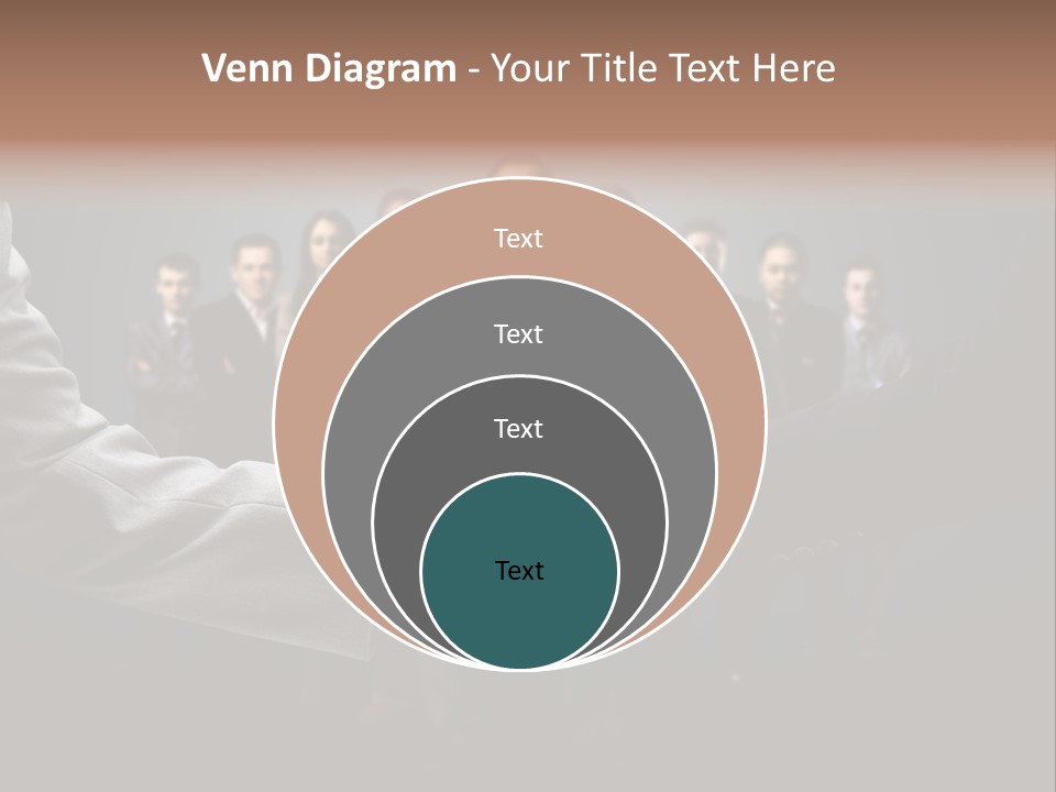 A Group Of Business People Shaking Hands PowerPoint Template