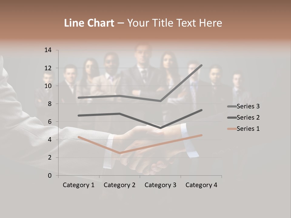 A Group Of Business People Shaking Hands PowerPoint Template