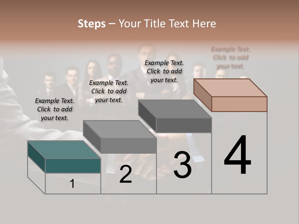A Group Of Business People Shaking Hands PowerPoint Template