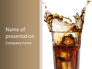 Liquid Coca Cola Still Life PowerPoint Template