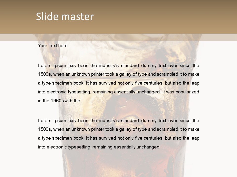 Liquid Coca Cola Still Life PowerPoint Template