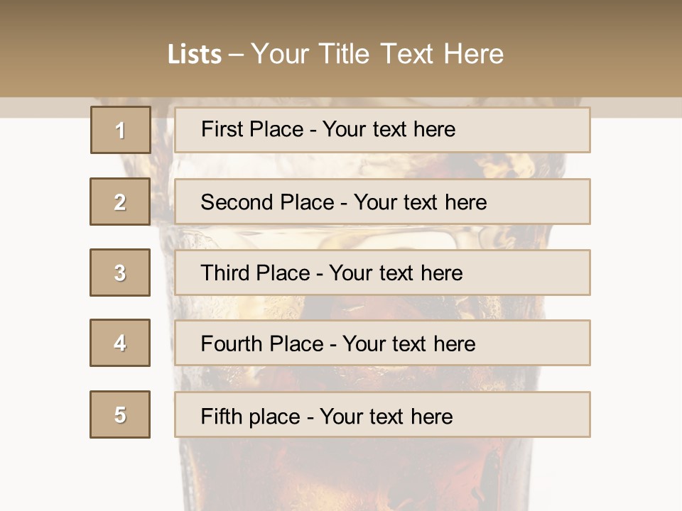 Liquid Coca Cola Still Life PowerPoint Template