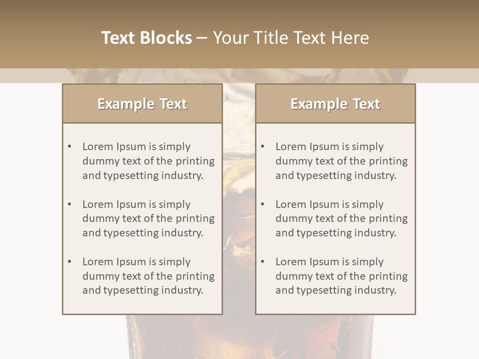 Liquid Coca Cola Still Life PowerPoint Template