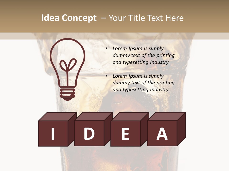 Liquid Coca Cola Still Life PowerPoint Template