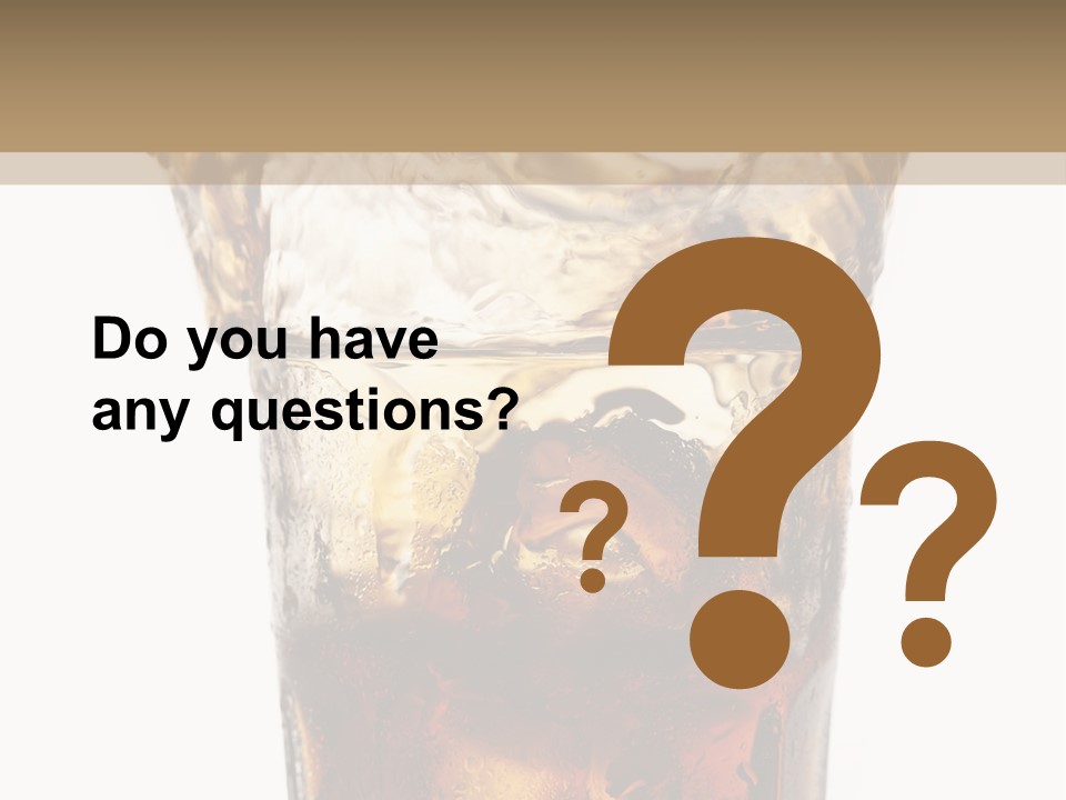 Liquid Coca Cola Still Life PowerPoint Template