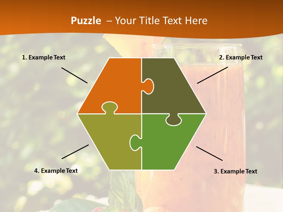 A Glass Of Orange Juice With Raspberries On A Table PowerPoint Template