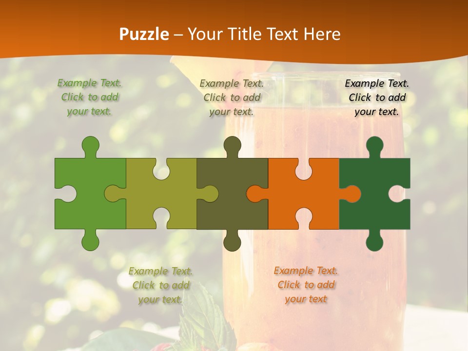 A Glass Of Orange Juice With Raspberries On A Table PowerPoint Template