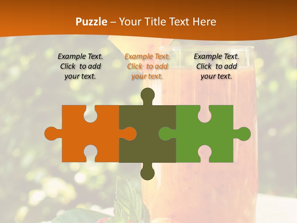 A Glass Of Orange Juice With Raspberries On A Table PowerPoint Template