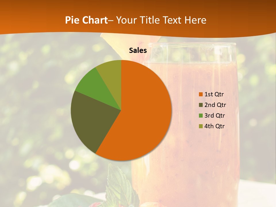 A Glass Of Orange Juice With Raspberries On A Table PowerPoint Template