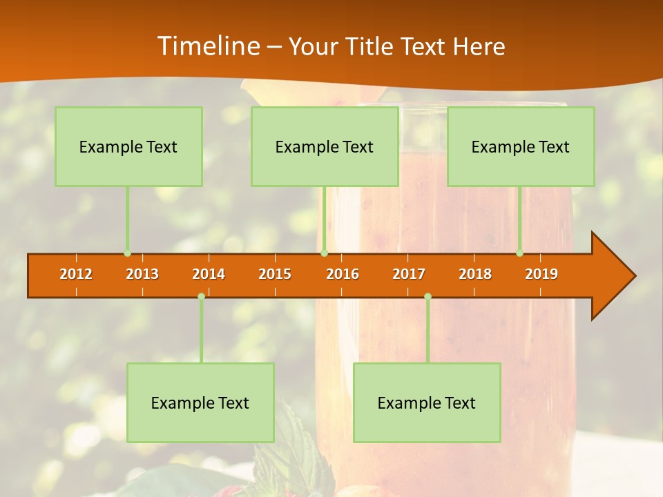 A Glass Of Orange Juice With Raspberries On A Table PowerPoint Template
