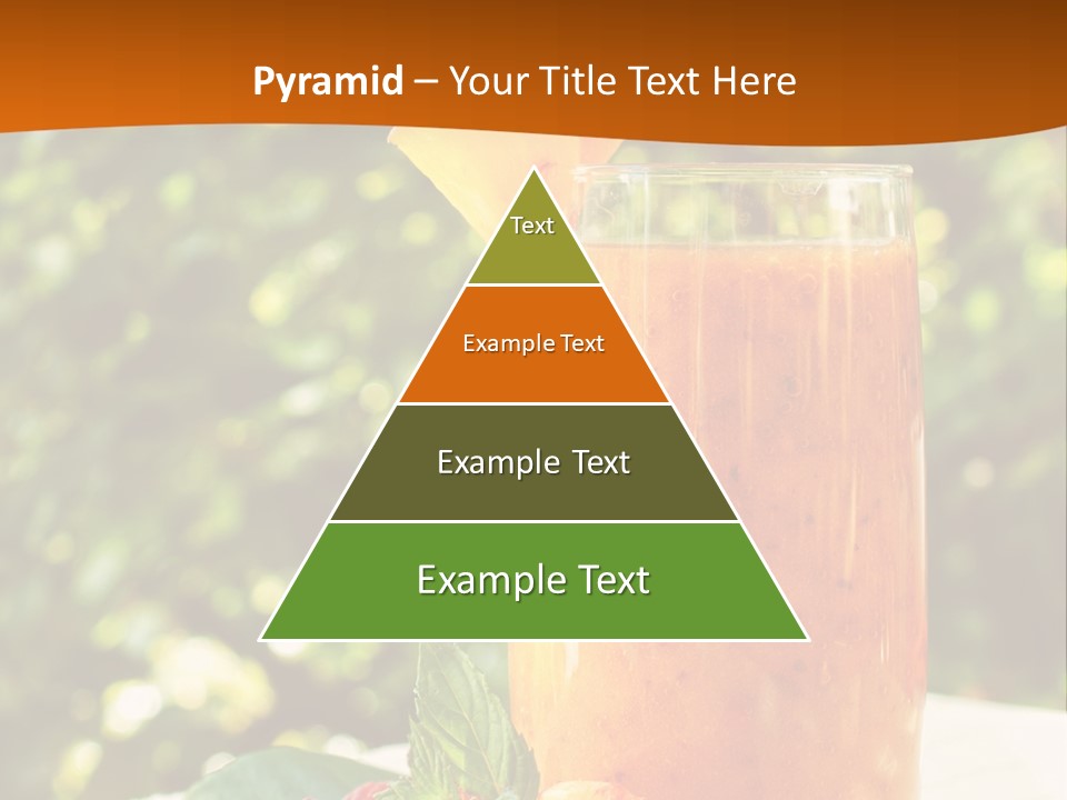 A Glass Of Orange Juice With Raspberries On A Table PowerPoint Template