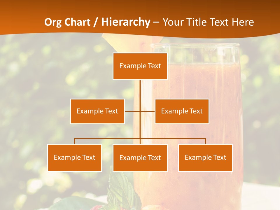 A Glass Of Orange Juice With Raspberries On A Table PowerPoint Template