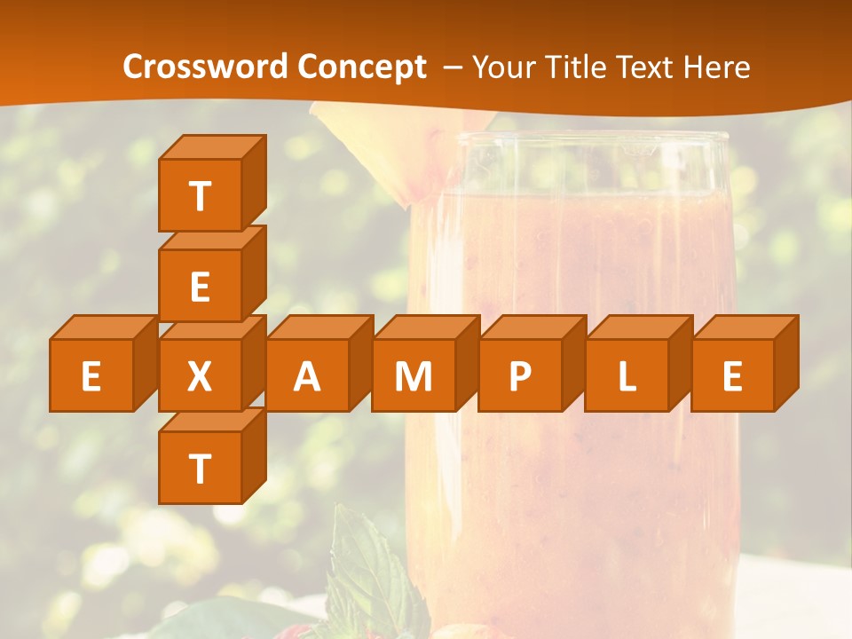 A Glass Of Orange Juice With Raspberries On A Table PowerPoint Template