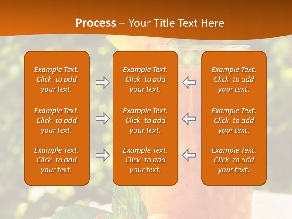 A Glass Of Orange Juice With Raspberries On A Table PowerPoint Template