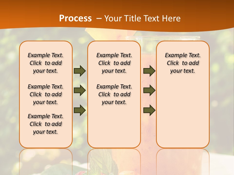 A Glass Of Orange Juice With Raspberries On A Table PowerPoint Template