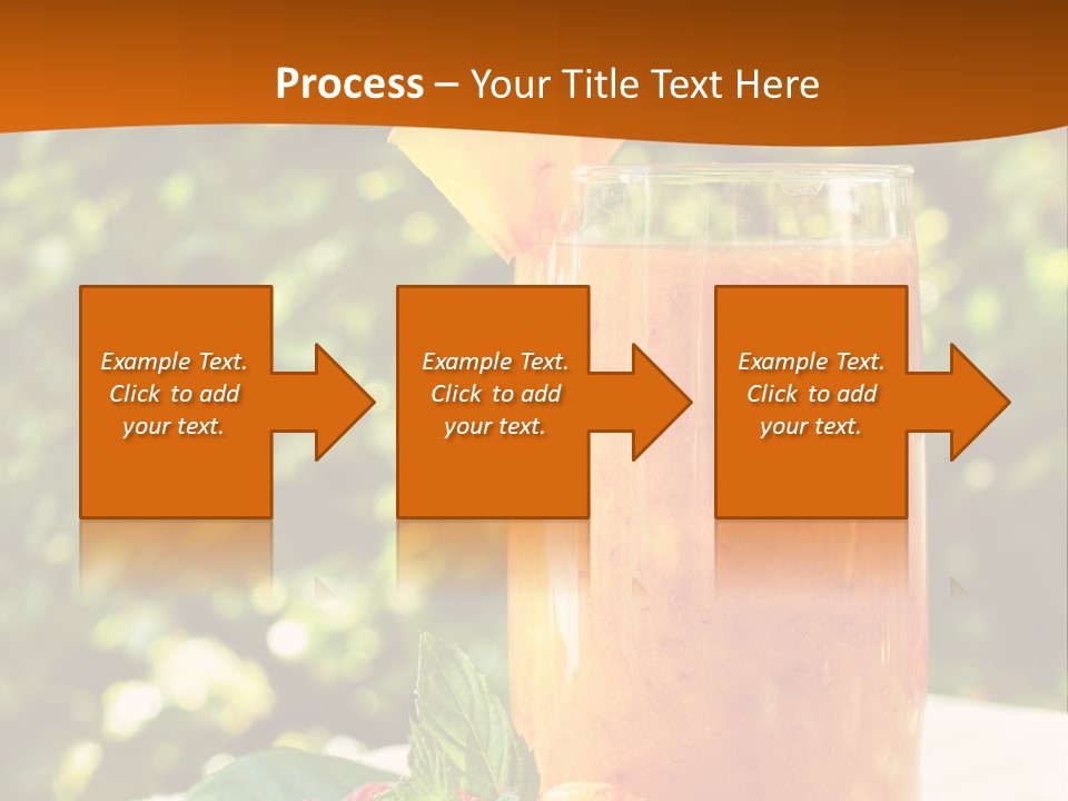 A Glass Of Orange Juice With Raspberries On A Table PowerPoint Template