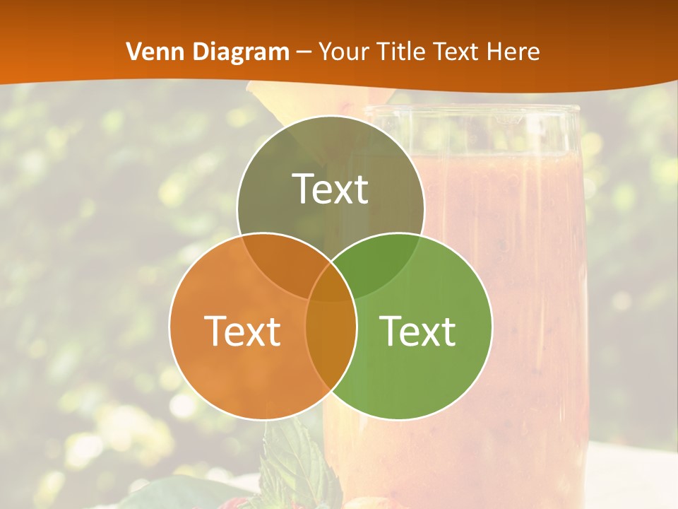A Glass Of Orange Juice With Raspberries On A Table PowerPoint Template