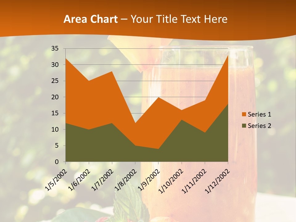 A Glass Of Orange Juice With Raspberries On A Table PowerPoint Template