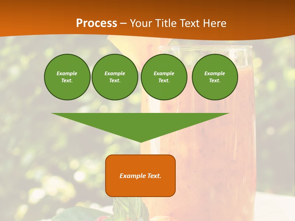 A Glass Of Orange Juice With Raspberries On A Table PowerPoint Template