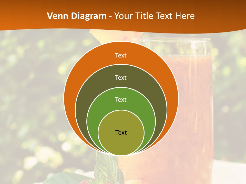 A Glass Of Orange Juice With Raspberries On A Table PowerPoint Template