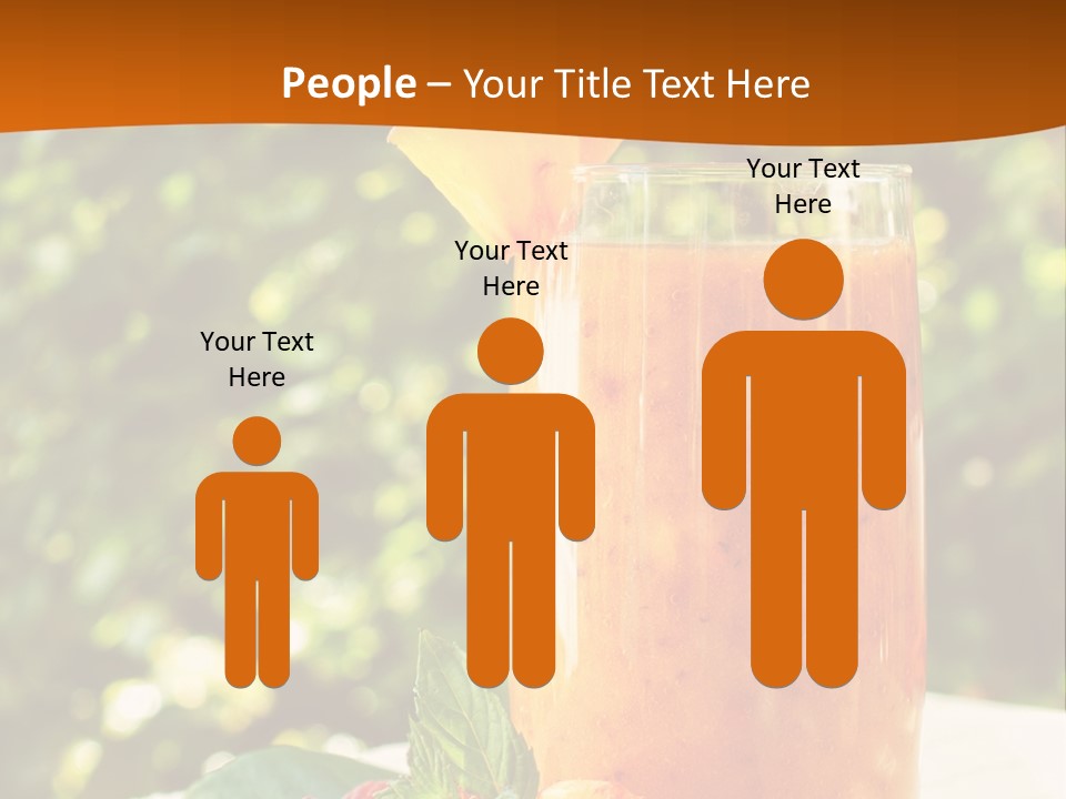 A Glass Of Orange Juice With Raspberries On A Table PowerPoint Template