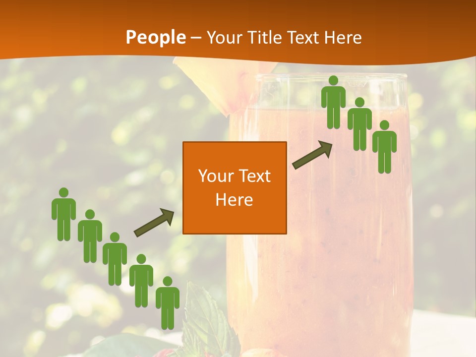 A Glass Of Orange Juice With Raspberries On A Table PowerPoint Template