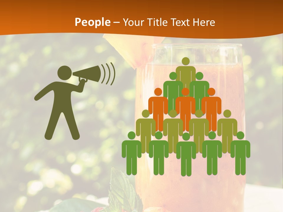 A Glass Of Orange Juice With Raspberries On A Table PowerPoint Template
