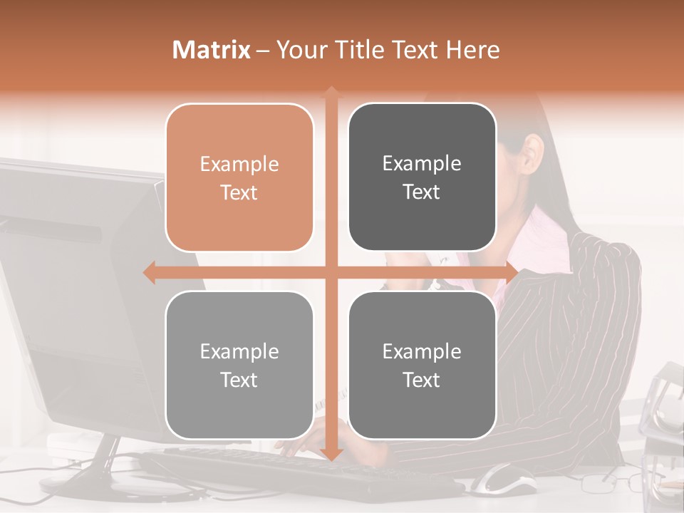 Formal Cheerful Woman PowerPoint Template