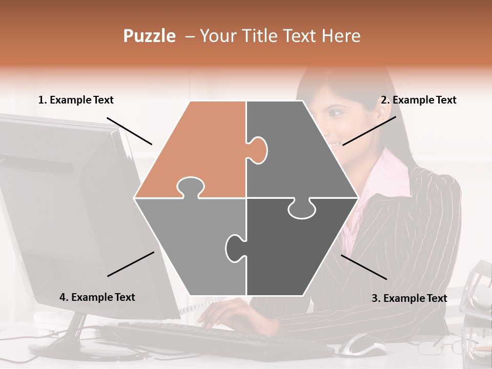 Formal Cheerful Woman PowerPoint Template