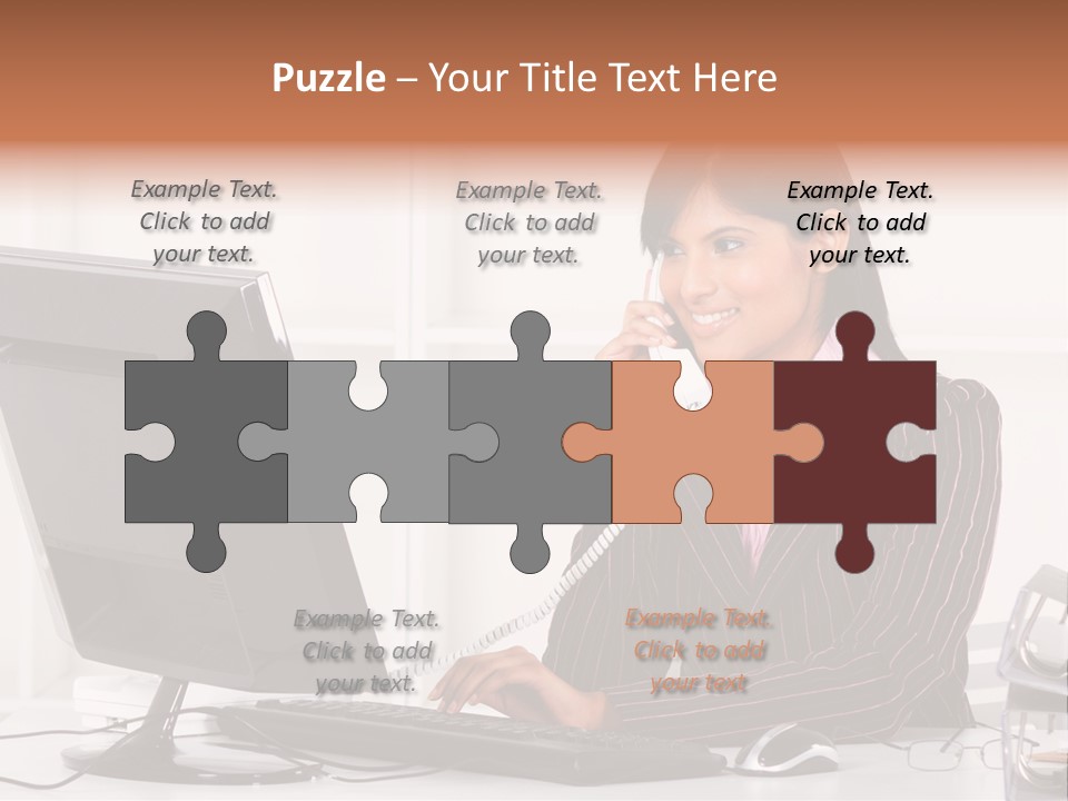 Formal Cheerful Woman PowerPoint Template