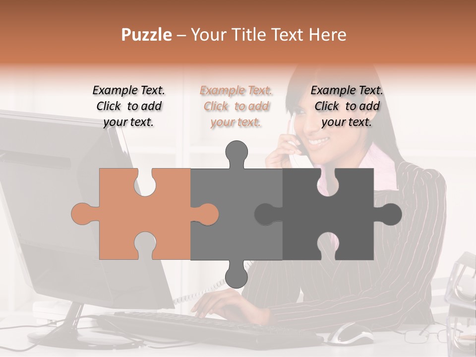 Formal Cheerful Woman PowerPoint Template