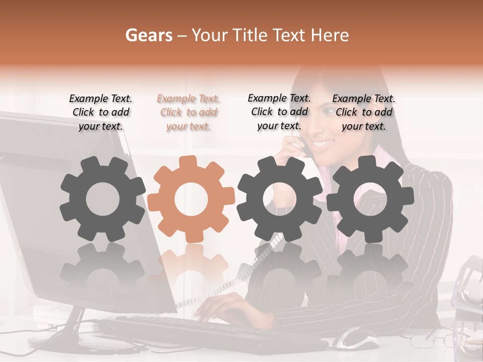 Formal Cheerful Woman PowerPoint Template