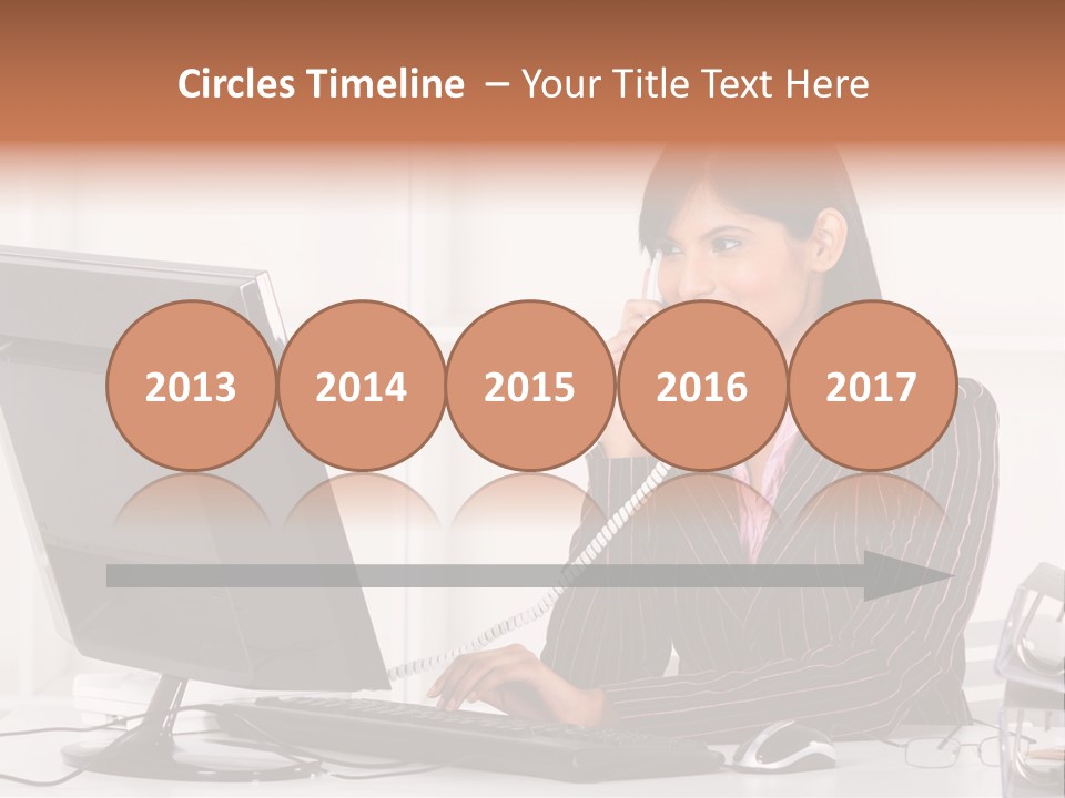 Formal Cheerful Woman PowerPoint Template