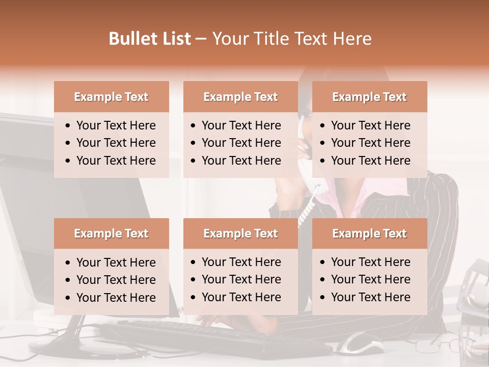 Formal Cheerful Woman PowerPoint Template