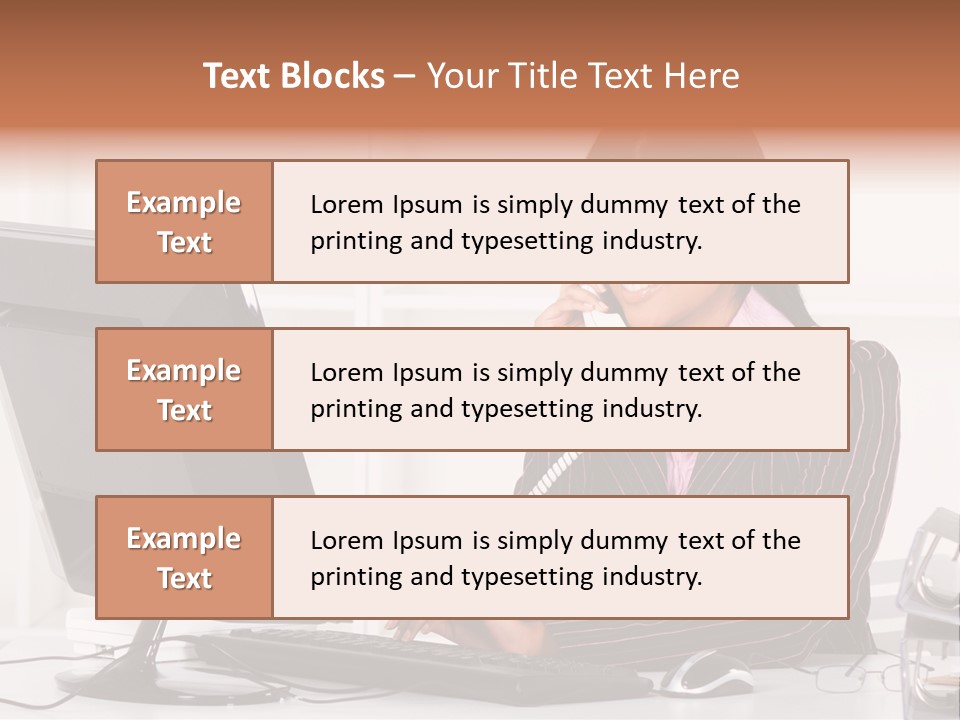 Formal Cheerful Woman PowerPoint Template