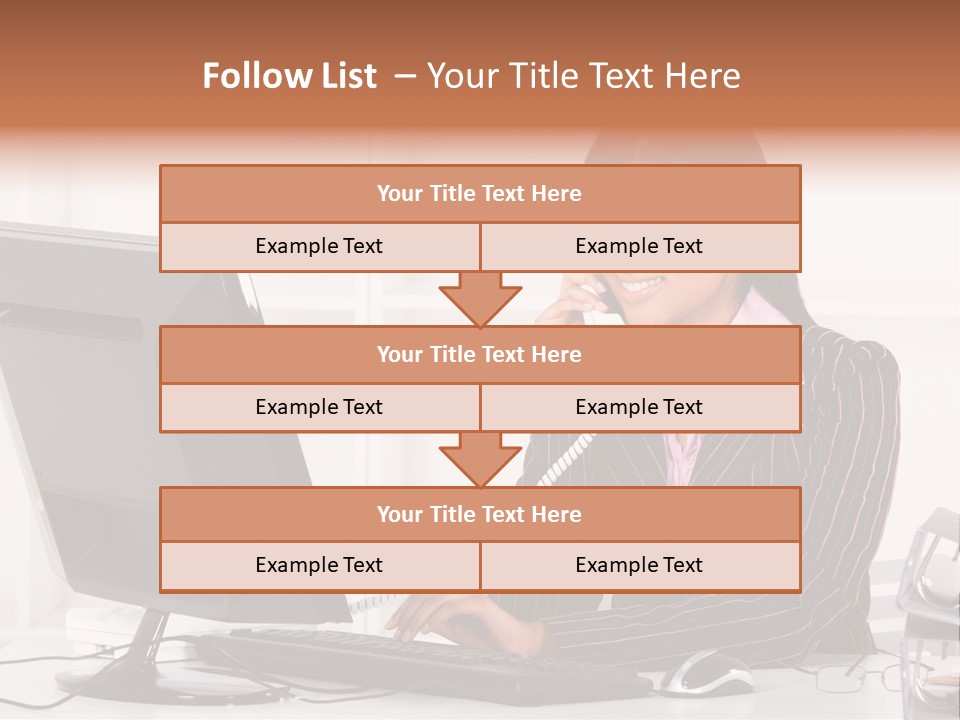 Formal Cheerful Woman PowerPoint Template