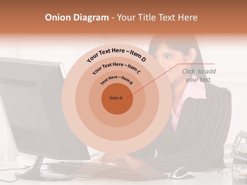 Formal Cheerful Woman PowerPoint Template