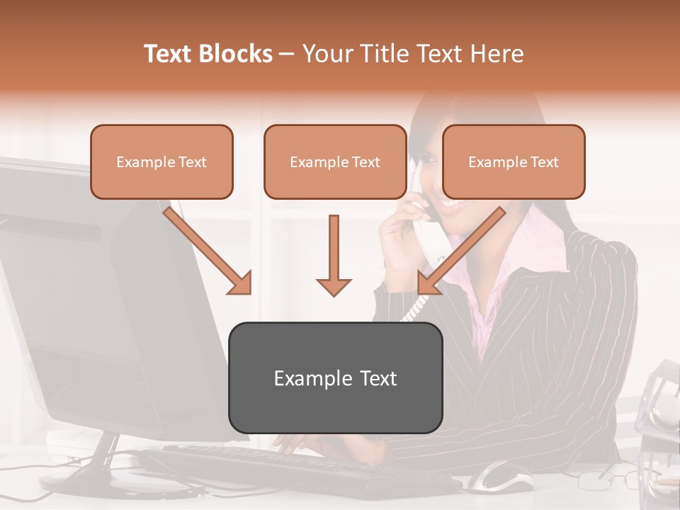 Formal Cheerful Woman PowerPoint Template
