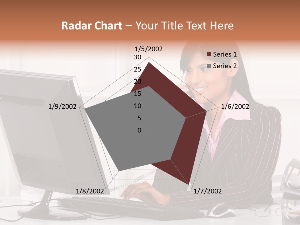 Formal Cheerful Woman PowerPoint Template