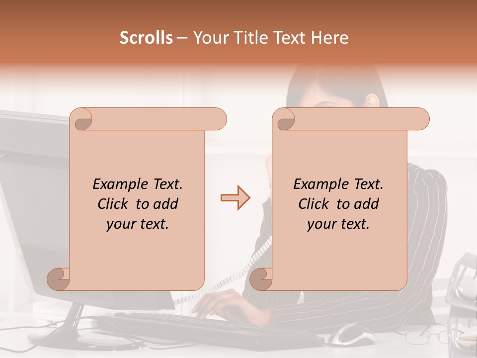 Formal Cheerful Woman PowerPoint Template