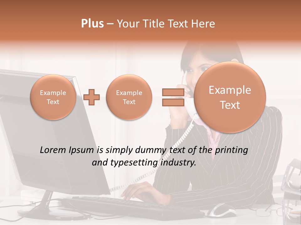 Formal Cheerful Woman PowerPoint Template