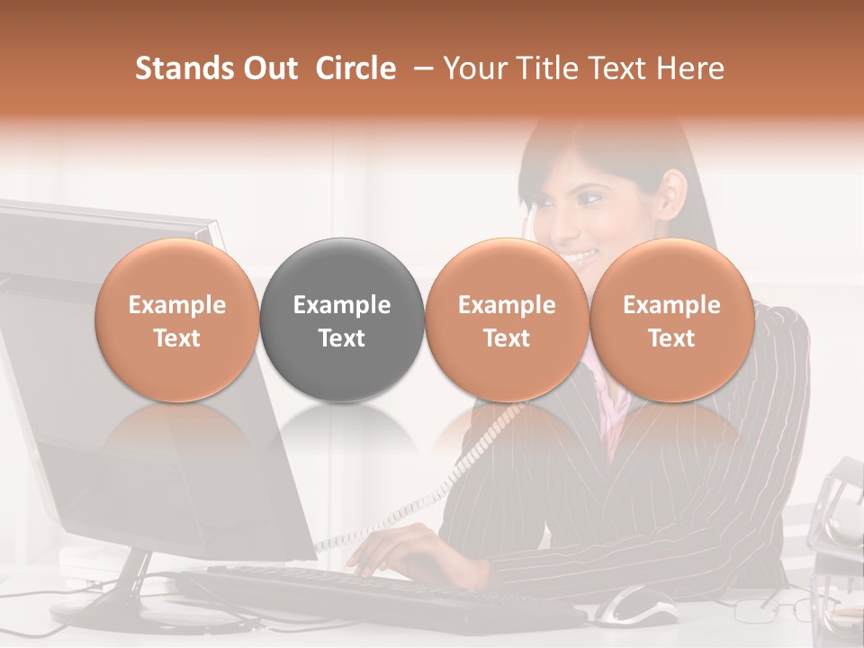 Formal Cheerful Woman PowerPoint Template