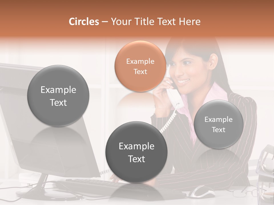 Formal Cheerful Woman PowerPoint Template