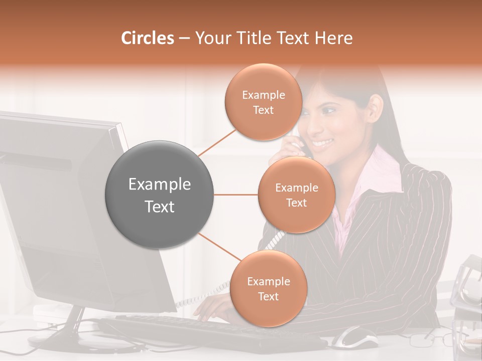 Formal Cheerful Woman PowerPoint Template