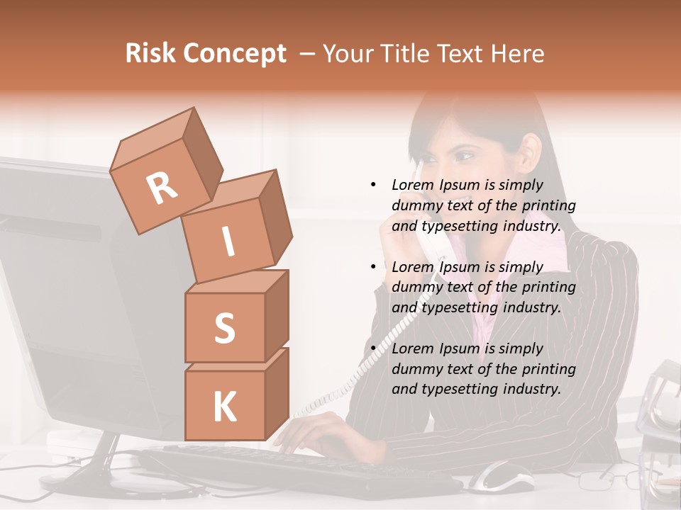 Formal Cheerful Woman PowerPoint Template