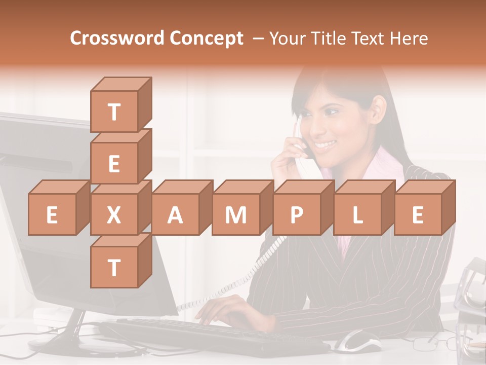 Formal Cheerful Woman PowerPoint Template