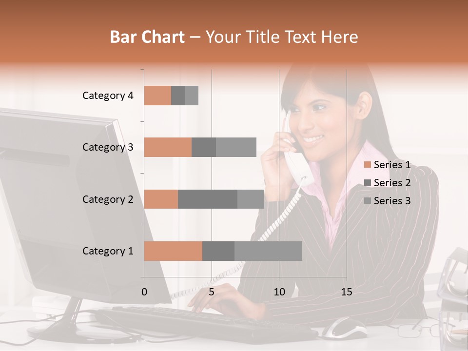 Formal Cheerful Woman PowerPoint Template