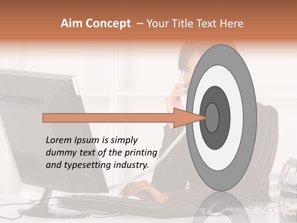 Formal Cheerful Woman PowerPoint Template